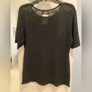 Ziani Couture NWT black sparkly top size XL
